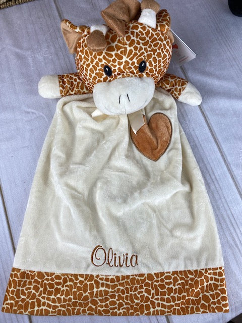 Giraffe - Lovie / Security Blanket/ Cuddle Blanket - 20