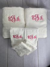 6 Piece Monogrammed Towel Set -  Excellent Gift for Grads, New Homeowners or Yourself!