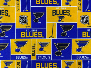 St. Louis Blues Block Fabric