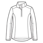 Women's PEBBLED Quarter Zip Pullover w Athletic Fit