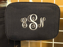 Waffle Weave Large Cosmetic Bag - Navy or Hot Pink