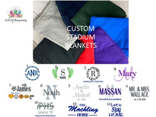 Custom Stadium Blankets - You choose Embroidery