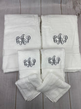 6 Piece Monogrammed Towel Set -  Excellent Gift for Grads, New Homeowners or Yourself!